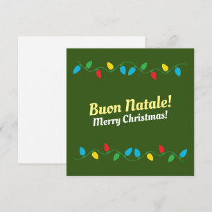 Prettig kerstfeest in het Italiaans Feestdagenkaart