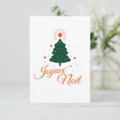 Prettig kerstfeest in het rood: klassieke kerstboo kaart (Staand voorkant)