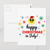 Prettig kerstfeest in juli briefkaart (Voorkant / Achterkant)