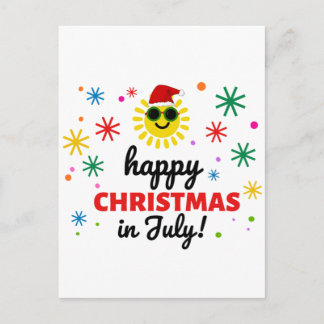 Prettig kerstfeest in juli briefkaart