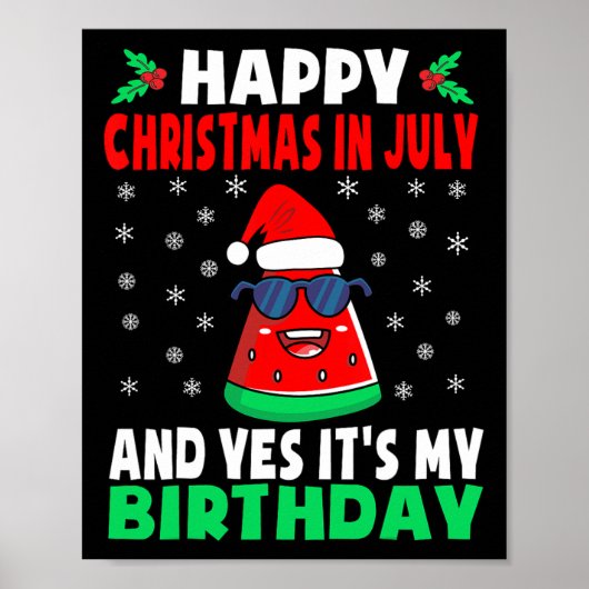 Prettig kerstfeest in juli en ja het is mijn verja poster (Voorkant)