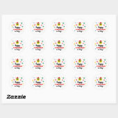 Prettig kerstfeest in juli ronde sticker (Vel)
