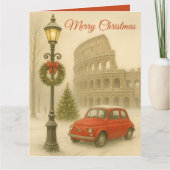 Prettig kerstfeest in Rome aangepaste kerstkaart Kaart (Voorkant)