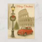 Prettig kerstfeest in Rome – Kerst Kunst Cadeau Feestdagenkaart (Voorkant)