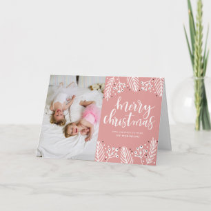 Prettig kerstfeest in Roze Feestdagen Kaart