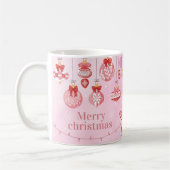 prettig kerstfeest in roze koffiemok (Links)