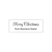 Prettig kerstfeest in schuinschrift van bedrijfsna zelfinktende stempel (Design)