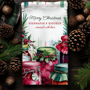 Prettig kerstfeest ingemaakt met liefde Persoonlij Theedoek