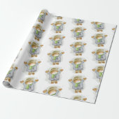 Prettig kerstfeest Inpakken Kat Kitten Winter Cadeaupapier (Uitgerold)