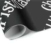 Prettig kerstfeest inpakken zwart cadeaupapier (Rol Hoek)