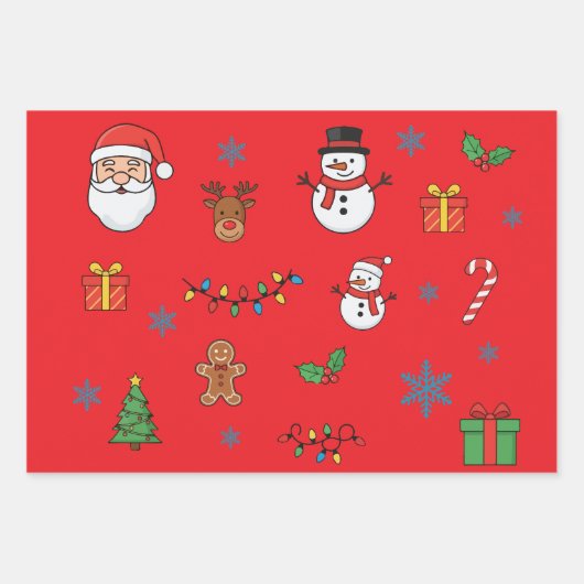 Prettig kerstfeest inpakpapier vel (Voorkant)