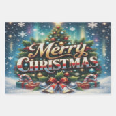 Prettig kerstfeest inpakpapier vel (Voorkant 3)