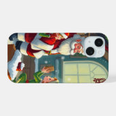 Prettig kerstfeest  iPhone 15 case (Achterkant horizontaal)