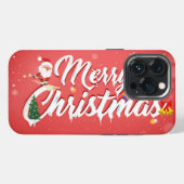 Prettig kerstfeest iPhone hoesje (Achterkant horizontaal)