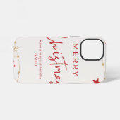 Prettig Kerstfeest iPhone Hoesje (Achterkant horizontaal)