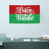 Prettig Kerstfeest Italiaans Gelukkig Kerstmis Spandoek (Beurs)
