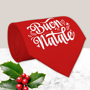 Prettig Kerstfeest Italiaans Gelukkig Kerstmis Stropdas