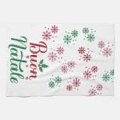 Prettig Kerstfeest Italiaans Prettig Kerstfeest Theedoek (Horizontaal)