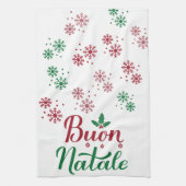 Prettig Kerstfeest Italiaans Prettig Kerstfeest Theedoek (Verticaal)