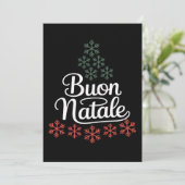 Prettig Kerstfeest Italiaanse Familie Kerstboom Va Feestdagenkaart (Staand voorkant)