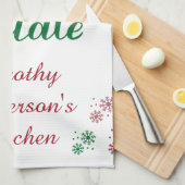 Prettig Kerstfeest Italiaanse Kerstkeuken Theedoek (Quarter Fold)