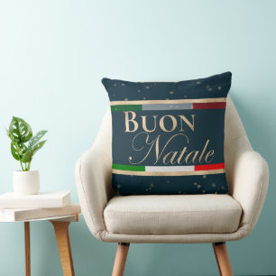 Prettig Kerstfeest Italiaanse Vlag Kerstmis Kussen