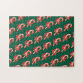 Prettig kerstfeest jager groene snoep cane puzzel  (Horizontaal)