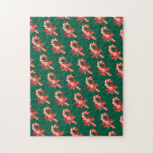Prettig kerstfeest jager groene snoep cane puzzel  (Verticaal)