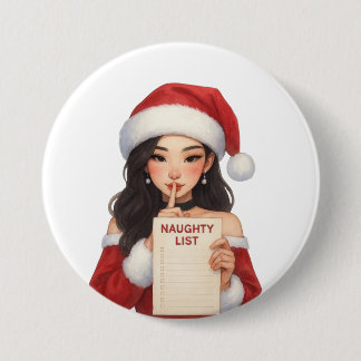 Prettig kerstfeest Je staat op mijn stoute lijst S Ronde Button 7,6 Cm