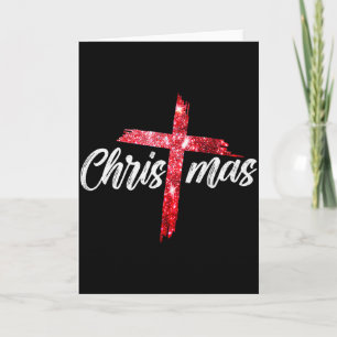 Prettig kerstfeest Jezus Christelijke Kruis Kerstm Kaart