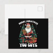 Prettig kerstfeest jongens Sinterklaas Feestdagenkaart (Voorkant / Achterkant)