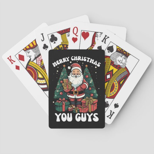 Prettig kerstfeest jongens Sinterklaas Pokerkaarten (Achterkant)