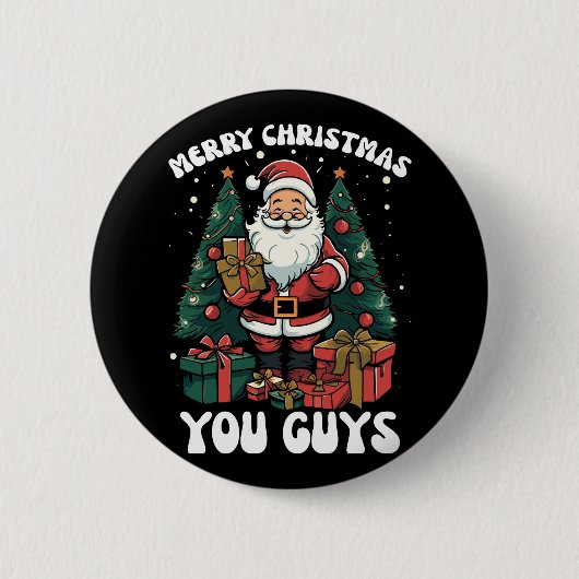 Prettig kerstfeest jongens Sinterklaas Ronde Button 5,7 Cm (Voorkant)