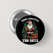 Prettig kerstfeest jongens Sinterklaas Ronde Button 5,7 Cm (Voorkant /achterkant)