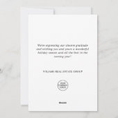 Prettig kerstfeest JOY bedrijfsbegroeting Feestdagenkaart (Achterkant)