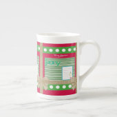 Prettig kerstfeest, Joy Red Bone China Mok (Rechts)