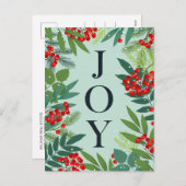 Prettig Kerstfeest JOY Zakelijke Groet Feestdagenkaart (Voorkant / Achterkant)