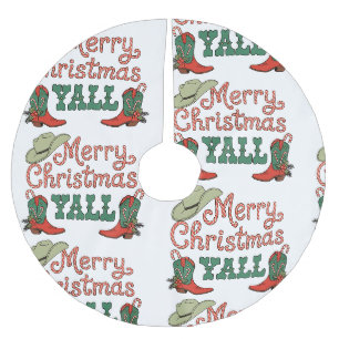 Prettig kerstfeest jullie western country cowboy K Kerstboom Rok