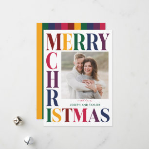 Prettig kerstfeest Juweeltoon Typografie Vierkante Feestdagenkaart