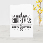 Prettig kerstfeest kaart (Gele Bloem)