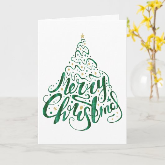 Prettig Kerstfeest Kaart (Gele Bloem)