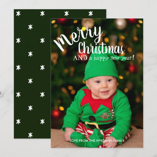 Prettig kerstfeest kaart (Voorkant / Achterkant)