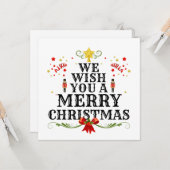 Prettig Kerstfeest Kaart (Voorkant / Achterkant in situ)