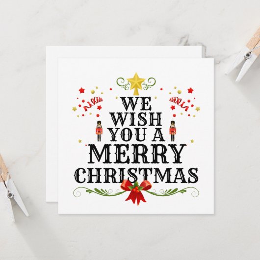 Prettig kerstfeest kaart (Voorkant / Achterkant in situ)