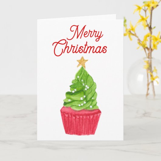 Prettig kerstfeest kaart (Gele Bloem)