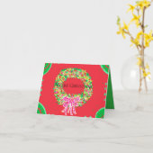 Prettig kerstfeest kaart (Gele Bloem)