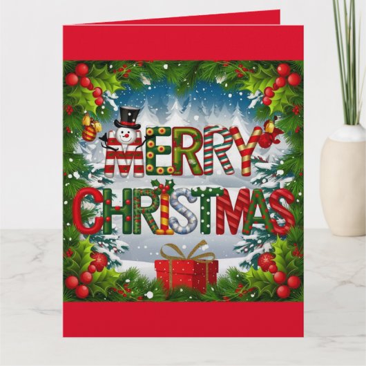 Prettig kerstfeest kaart (Voorkant)