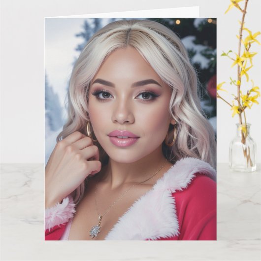 PRETTIG KERSTFEEST KAART (Gele Bloem)