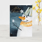 Prettig kerstfeest kaart (Gele Bloem)