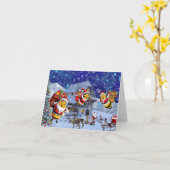 Prettig kerstfeest. kaart (Gele Bloem)